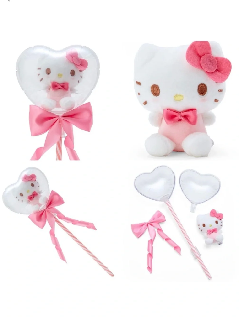 Hello Kitty‎ Sanrio Coin Purse • 4 Pencils • Balloon Mascot • 2 Hair Clips